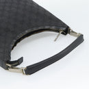 GUCCI GG Canvas Shoulder Bag Black Silver 000.0602 Auth 192708-7