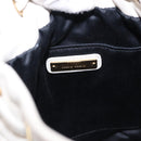 Miu Miu Matelasse Shoulder Bag Leather White Gold Tone Auth 192710A-18