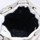 Miu Miu Matelasse Shoulder Bag Leather White Gold Tone Auth 192710A-20