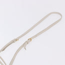 Miu Miu Matelasse Shoulder Bag Leather White Gold Tone Auth 192710A-8