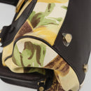 CELINE Hand Bag Canvas Yellow Gold Tone Auth 192711A-15