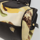 CELINE Hand Bag Canvas Yellow Gold Tone Auth 192711A-16