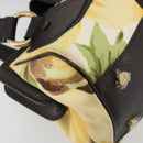 CELINE Hand Bag Canvas Yellow Gold Tone Auth 192711A-17