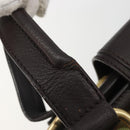 CELINE Hand Bag Canvas Yellow Gold Tone Auth 192711A-9