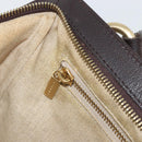CELINE Hand Bag Canvas Yellow Gold Tone Auth 192711A-24
