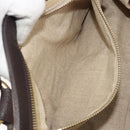 CELINE Hand Bag Canvas Yellow Gold Tone Auth 192711A-25