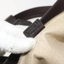 CELINE Hand Bag Canvas Yellow Gold Tone Auth 192711A-12