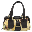 CELINE Hand Bag Canvas Yellow Gold Tone Auth 192711A-13