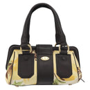 CELINE Hand Bag Canvas Yellow Gold Tone Auth 192711A-2