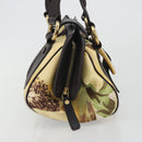 CELINE Hand Bag Canvas Yellow Gold Tone Auth 192711A-3