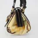CELINE Hand Bag Canvas Yellow Gold Tone Auth 192711A-4