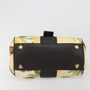CELINE Hand Bag Canvas Yellow Gold Tone Auth 192711A-5