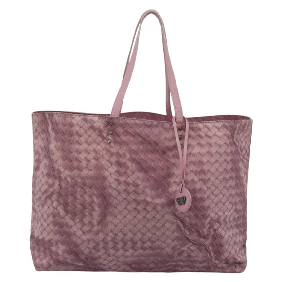 BOTTEGA VENETA INTRECCIATO Tote Bag Nylon Pink Auth 192712A