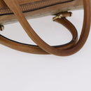 CELINE C Saluki Boston Bag PVC Leather Beige Gold Tone Auth 192714-7