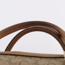 CELINE C Saluki Boston Bag PVC Leather Beige Gold Tone Auth 192714-8