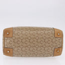 CELINE C Saluki Boston Bag PVC Leather Beige Gold Tone Auth 192714-9
