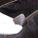 CELINE C Macadam Tote Bag Canvas Ivory Brown Auth 192715-12