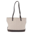 CELINE C Macadam Tote Bag Canvas Ivory Brown Auth 192715-2
