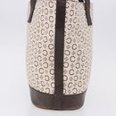 CELINE C Macadam Tote Bag Canvas Ivory Brown Auth 192715-3