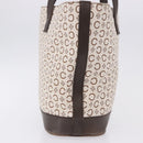 CELINE C Macadam Tote Bag Canvas Ivory Brown Auth 192715-4