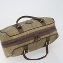 Burberrys Nova Check Boston Bag Canvas Beige Gold Tone Auth 192716-6