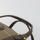 Burberrys Nova Check Boston Bag Canvas Beige Gold Tone Auth 192716-8