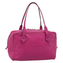 LOEWE Heritage Hand Bag Leather Pink Silver Auth 192717-1