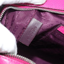 LOEWE Heritage Hand Bag Leather Pink Silver Auth 192717-20