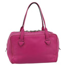 LOEWE Heritage Hand Bag Leather Pink Silver Auth 192717-2