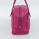 LOEWE Heritage Hand Bag Leather Pink Silver Auth 192717-4