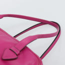 LOEWE Heritage Hand Bag Leather Pink Silver Auth 192717-8