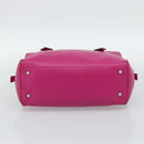 LOEWE Heritage Hand Bag Leather Pink Silver Auth 192717-9
