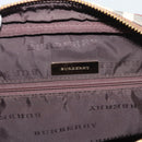 BURBERRY Nova Check Hand Bag Canvas Beige Gold Tone Auth 192718-11