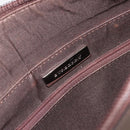 BURBERRY Nova Check Hand Bag Canvas Beige Silver Auth 192719V-15