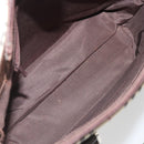 BURBERRY Nova Check Hand Bag Canvas Beige Silver Auth 192719V-16