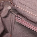 BURBERRY Nova Check Hand Bag Canvas Beige Silver Auth 192719V-19