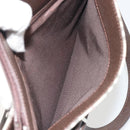 BURBERRY Nova Check Hand Bag Canvas Beige Silver Auth 192719V-22