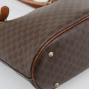 CELINE Macadam Tote Bag PVC Leather Brown Gold Tone Auth 192720-13