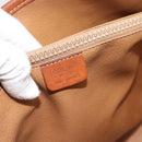 CELINE Macadam Tote Bag PVC Leather Brown Gold Tone Auth 192720-14