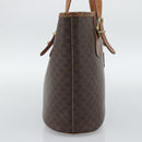 CELINE Macadam Tote Bag PVC Leather Brown Gold Tone Auth 192720-4