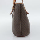 CELINE Macadam Tote Bag PVC Leather Brown Gold Tone Auth 192720-5