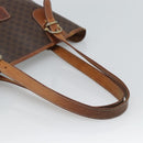 CELINE Macadam Tote Bag PVC Leather Brown Gold Tone Auth 192720-7