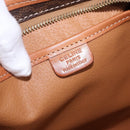 CELINE Macadam Clutch Bag PVC Leather Brown Gold Tone Auth 192724A-9