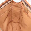 CELINE Macadam Clutch Bag PVC Leather Brown Gold Tone Auth 192724A-19