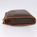 CELINE Macadam Clutch Bag PVC Leather Brown Gold Tone Auth 192724A-4