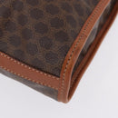 CELINE Macadam Clutch Bag PVC Leather Brown Gold Tone Auth 192724A-14
