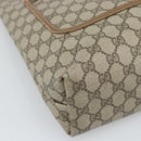GUCCI GG Supreme Tote Bag PVC Leather Beige Auth 192725-11