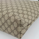 GUCCI GG Supreme Tote Bag PVC Leather Beige Auth 192725-12