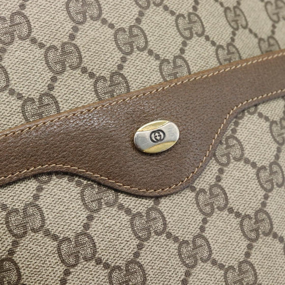 GUCCI GG Supreme Tote Bag PVC Leather Beige Auth 192725