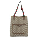 GUCCI GG Supreme Tote Bag PVC Leather Beige Auth 192725-2